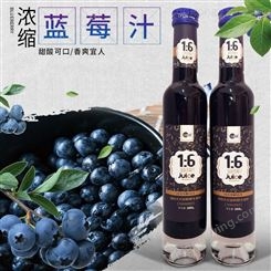 花青健牌美味蓝莓浓缩果汁 黑土地大兴安岭蓝莓汁 300g瓶装冲调果汁