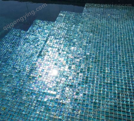 泳池专用琉璃玻璃马赛克游泳馆卫生间鱼池风水池墙地面浴场