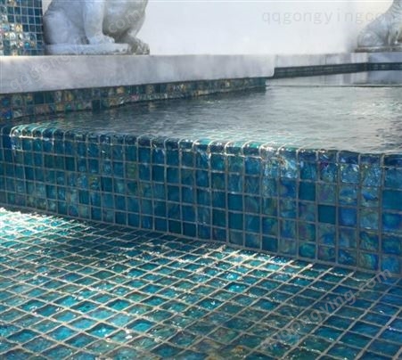 泳池专用琉璃玻璃马赛克游泳馆卫生间鱼池风水池墙地面浴场
