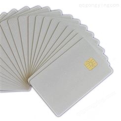 银色双面覆膜FM4428芯片银色接触式智能IC卡 逻辑加密卡