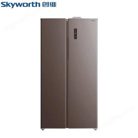 Skyworth创维高效无霜风道系统纤薄机身双门冰箱 典雅棕