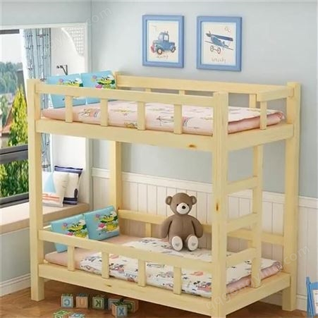 蒙诚 儿童实木床 单人床 优选木材健康环保拆装方便牢固度高
