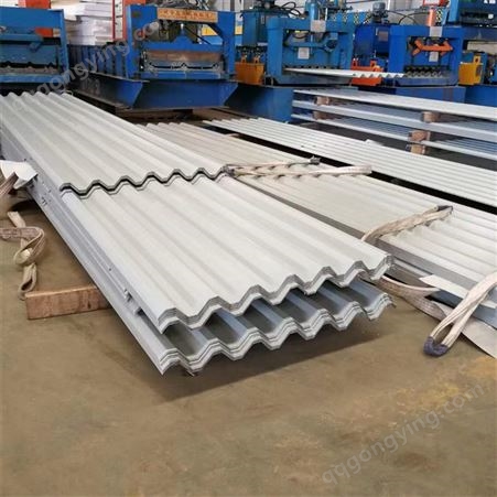 彩钢压型板 镀锌白铁皮 彩钢卷开平 加工850型 彩钢瓦 瓦楞板