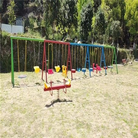 幼儿园爬网组合滑梯 小区户外无动力游乐生产 公园网红秋千玩具