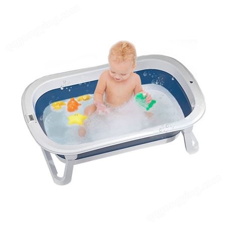 婴儿洗澡盆儿童可折叠伸缩幼儿坐躺大号浴桶家用新生儿浴盆