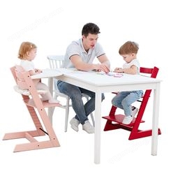 儿童实木成长型高餐椅多档调节宝宝婴幼儿餐桌吃饭座椅学习椅