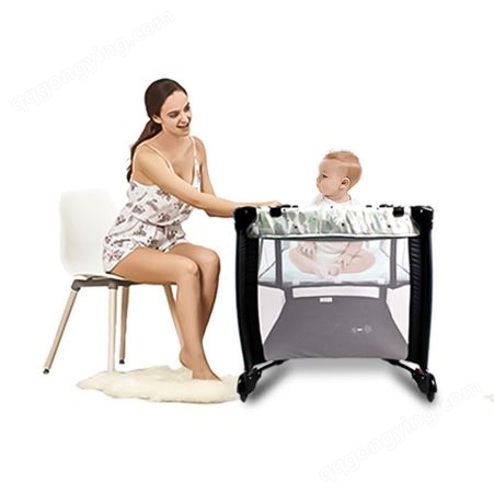 婴儿床多功能蚊帐可折叠宝宝移动便携式新生儿尿布台游戏儿童床