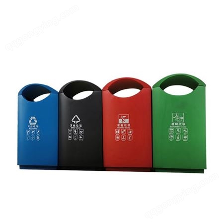 四分类不锈钢户外环卫垃圾桶创意钢木果皮箱现货多款式景区垃圾箱