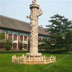 广场大理石石雕龙柱 汉白玉雕刻华表柱 比重2.68g/cm3