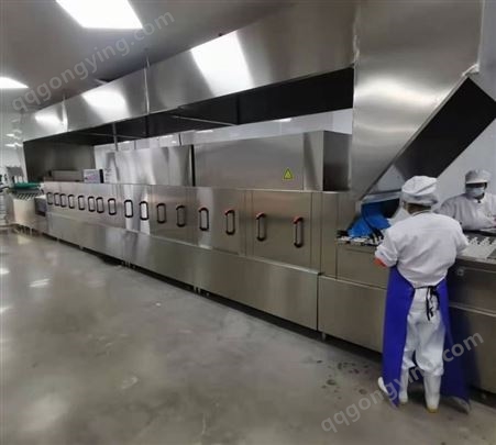 顶能隧道式洗碗设备 酒店食堂商用 洗碟机洗盘机