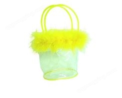 羽毛手挽透明袋-包包韩版迷你透明化妆包-洗漱收纳包透明小包包