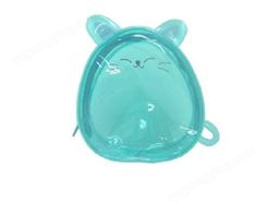猫形透明袋-手拿小号透明防水随身携带收纳包-化妆包