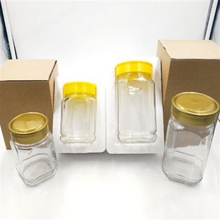 蜂蜜瓶一斤装 两斤装八角密封储物瓶 透明加厚带盖酱菜瓶定制