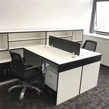 员工办公桌 企业公司桌椅定制 工业L型面对面款式 组合单双