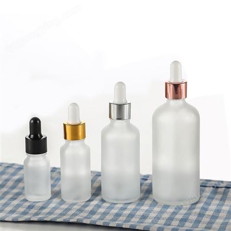 厂家批发 蒙砂玻璃精油瓶 胶头滴管瓶 精华乳液瓶 便携化妆品分装瓶 可定制