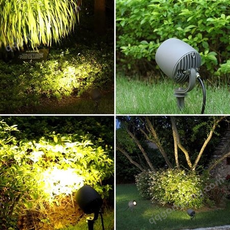 LED照树灯圆形投射灯户外防水公园别墅花园草坪插地灯
