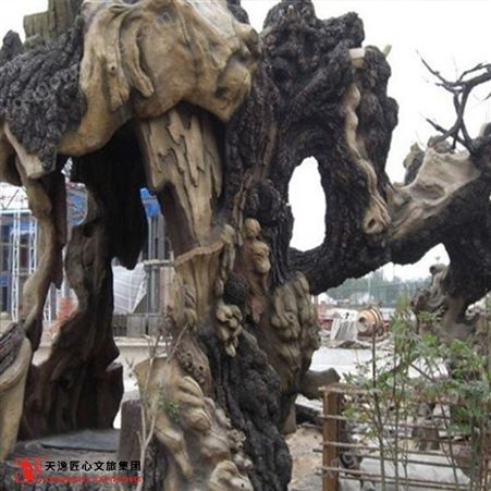 人造水泥假树树皮制作雕刻工艺生态园林户外工程 天逸匠心
