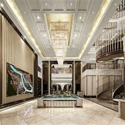  高级酒店大堂设计 智聪装饰专注大堂装修 十年设计装修经验