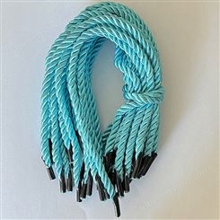 手提袋线绳 环保礼品包装袋彩色编织绳 彩色三股绳包芯扭绳