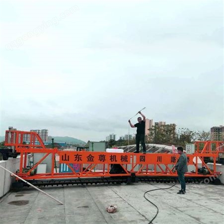 12米桥梁悬挂式铺平机 砼路面箱梁式整平机 辊道式震动摊平机