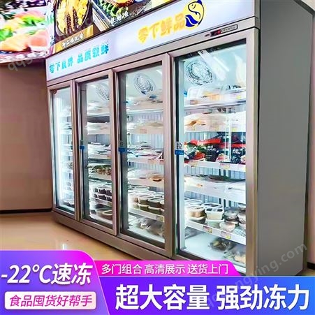 冰达仕 立式冷冻柜 超市海鲜水饺包子雪糕速冻柜 商用冷藏柜