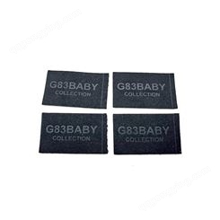G83BABY款 黑色/米色绒面商标标签 服饰饰品
