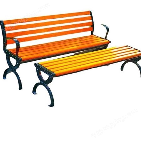 公园椅户外休闲座椅排椅塑木实木靠背休闲坐椅长条凳