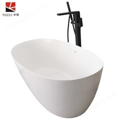 宇西人造石浴缸欧式浴缸加工酒店工程独立式人造石浴缸白色浴缸